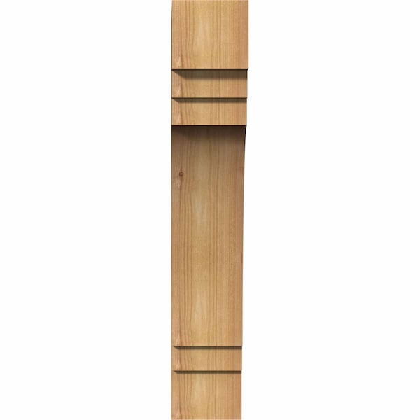 Pescadero Smooth Corbel, Western Red Cedar, 3 1/2W X 8D X 20H